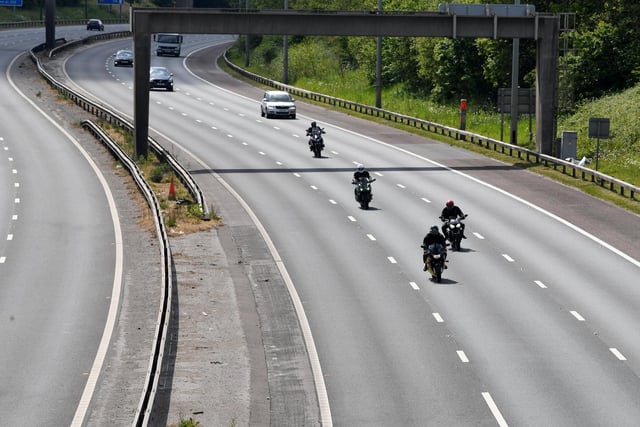 Not too many people were travelling on Lancashire's motorways.