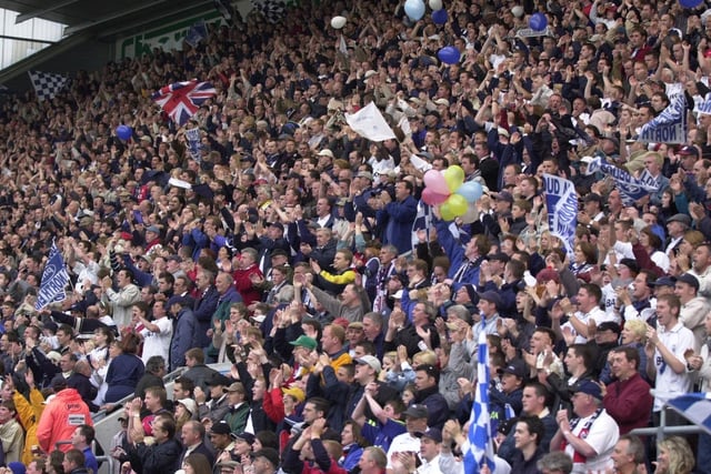PNE fans pack the Bill Shankly Kop for the Birmingham game
