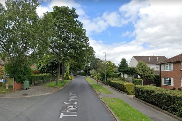 Houses in Alwoodley have an average garden size of 448m squared.