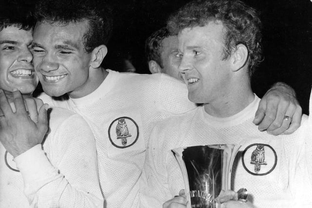 The delight on the face of Mick Bates, Paul Reaney and Billy Bremner says it all.