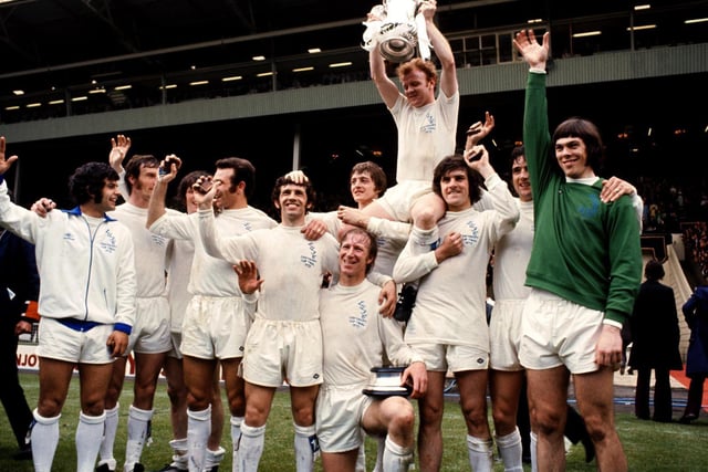 Billy Bremener and teammates celebrate FA Cup final glory.