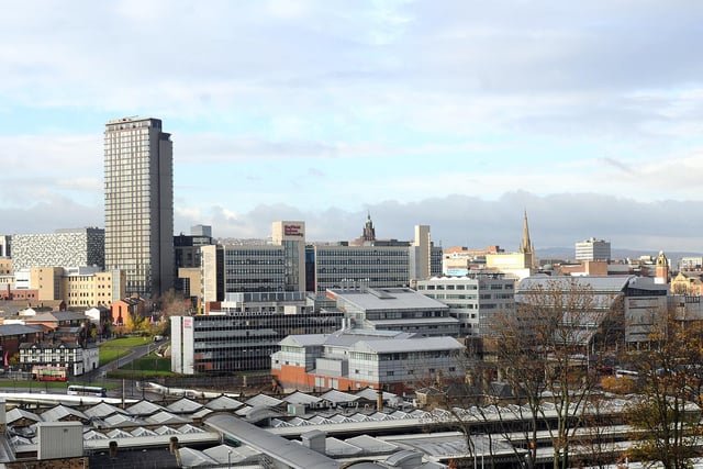 Sheffield has the highest infection rate in Yorkshire, with 2,477 cases at a rate of 425.2.