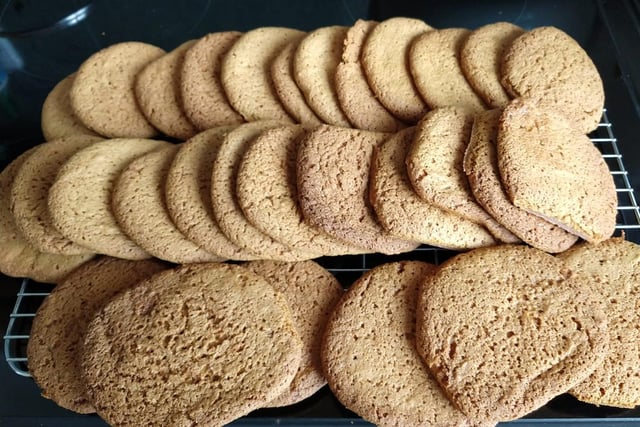 Maureen Burgess said:"Making my own biscuits."