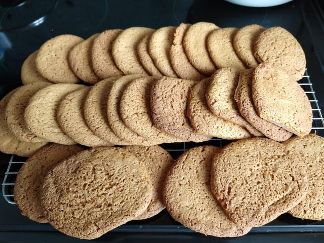 Maureen Burgess said:"Making my own biscuits."
