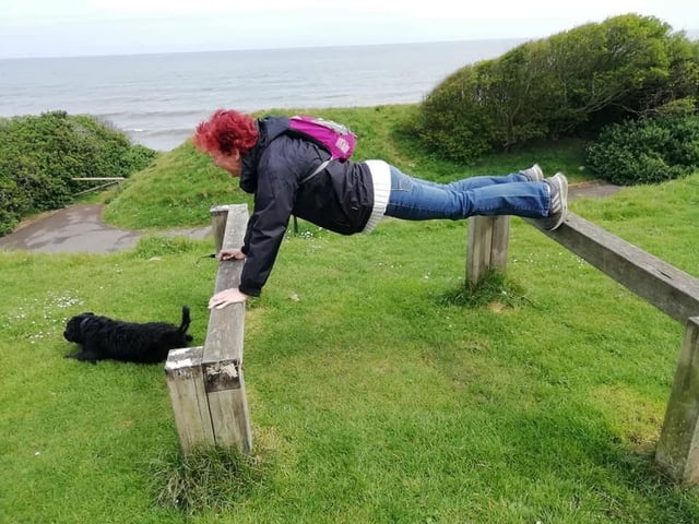 Dawn Humphrey said:"My walks really early when there is not many people about, still having fun with my dog Lucy. The lockdown doesnt mean we cant still enjoy our daily exercise."