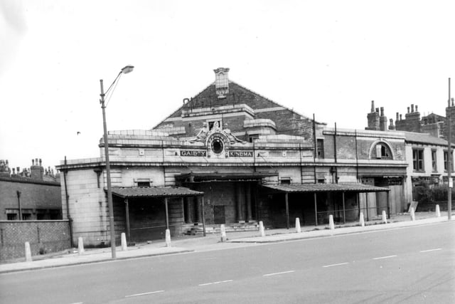 The Gaiety Kinema on Roundhay Road by the junction with Gathorne Terrace. The cinema had closed on February 22, 1958, and is seen here with its entrance boarded up.