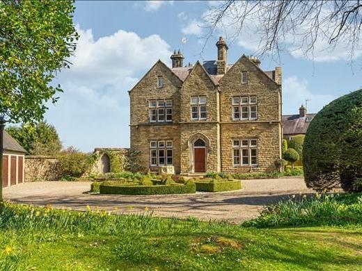 This six bedroom detached property, titled Vicarage House, is located in the picturesque village of Nidd, just a short drive from Harrogate town centre. It is up for sale with Knight Frank for 1,500,000.