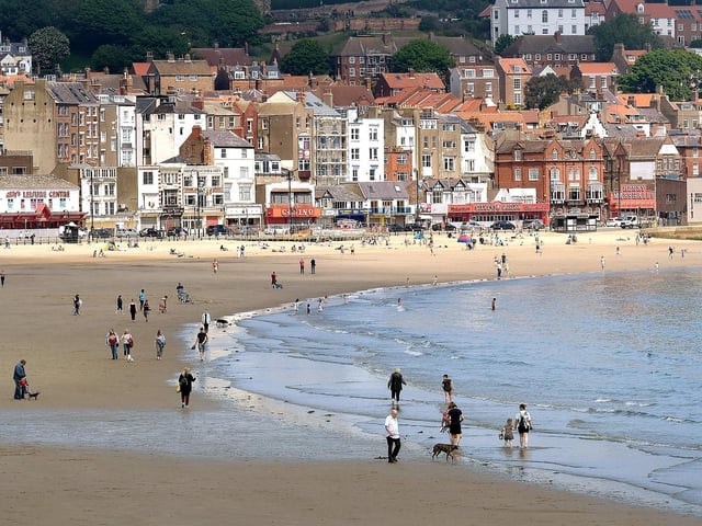 The warm weather yesterday saw people enjoying the beach.