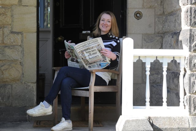Rebecca Oliver from St Wilfrid's Church relaxing with the Harrogate Advertiser.