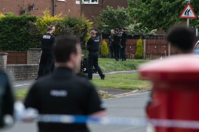 Police have confirmed armed officers and a police negotiator areat the scene.