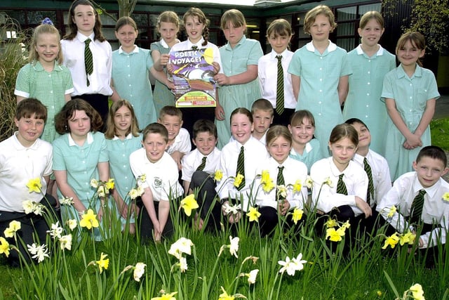 Year five pupils at Strike Lane Primary School, Freckleton, who are to have their poems published in "Poetic Voyages".