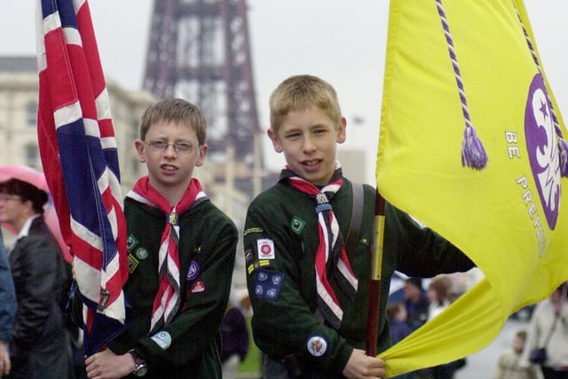 Blackpool District Scouts on parade on Blackpool promenade. Pictures are Ian Flannagan and Matthew Pearce of 8th Blackpool (Marton)