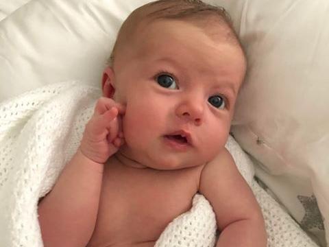 Kim said: This is our baby daughter Sienna Evie Reilly, born on 27th March 4 days into lockdown. We have waited years for her after a tough journey and 3 rounds of IVF."