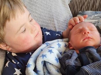 Keeley said: Max, born 26/4/20 at Pinderfields. My other Rob has down syndrome and is within the extremely vulnerable group so shielding him for 12 weeks. When max was born we self isolated.