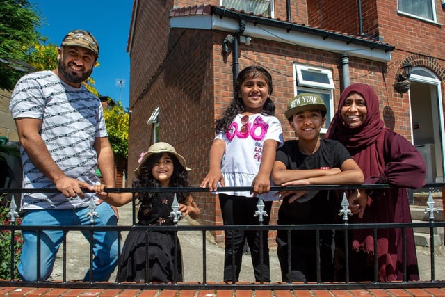 The Rafiq family who live on one of the friendliest streets in Britain, Eden Crescent, Leeds.
