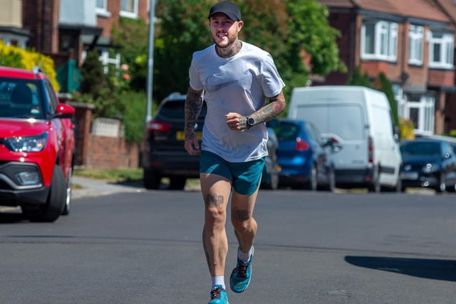 Keen runner, Oly Newton, raised thousands for food banks by running laps of Eden Crescent.