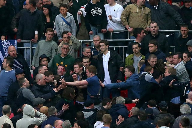 The Millwall fans fight among themselves