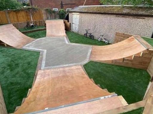 Chris Worthington built a skate park in his garden!