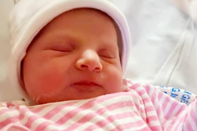 Baby Aurora-Kay Lowe, born 27th April, weighing 7lbs 10oz to Olivia Miriam Abbott.