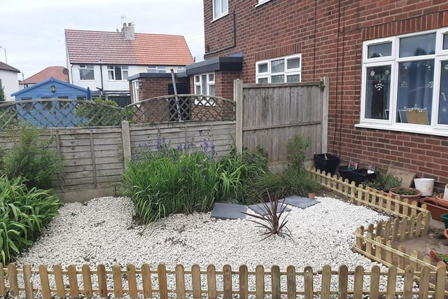 Alicea Williams' husband has been working on their back garden on his days off from work. We think he's doing a great job.