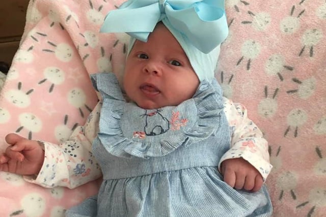 Olivia said: My beautiful baby girl Nevaeh born 07/05/2020. Born at York hospital.