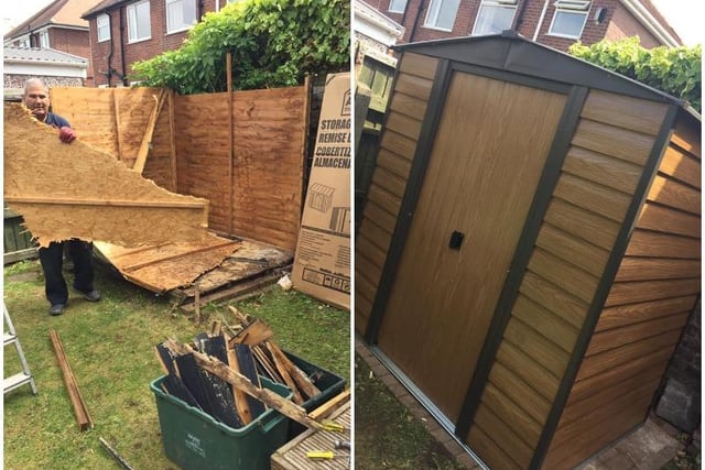 Irene's new shed has transformed their garden space.
