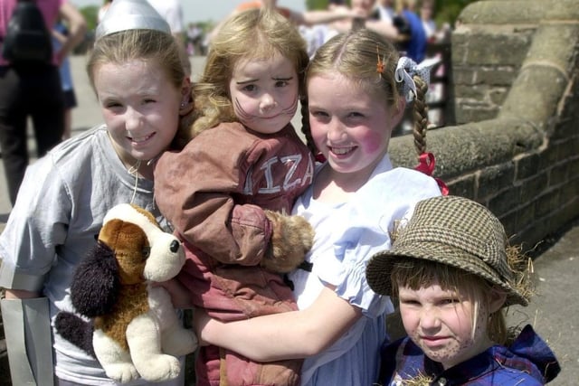 The Dewhurst sisters from left, Rachael aged 10, Gillian, two, Mary, nine, and Julie-Hannah , seven, were off the see the Wizard at Goosnargh and Whittingham Festival