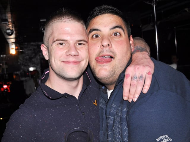 Jamie and Lee having a laugh together.