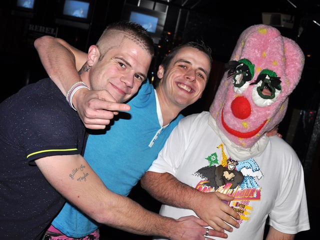 Jamie and Jonnie meet Mr Blobby in Mansion.