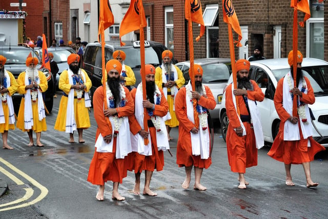 The Nagar Kirtan Sikh Festival Procession, Preston in 2012