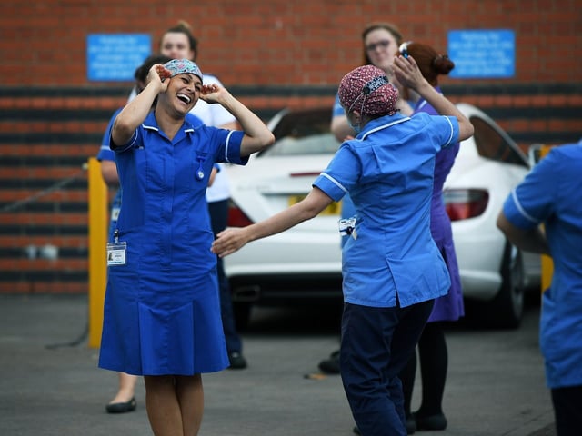 Staff at the LGI came together to clap for the final time at 8pm on Thursday evening.