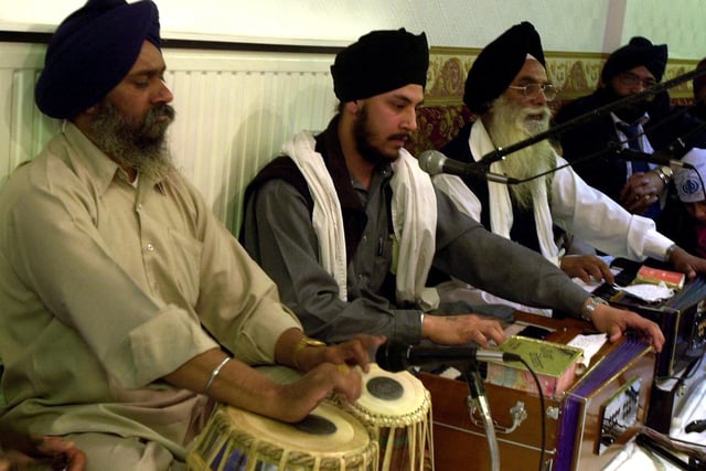 The Sikh festival of Vaisakhi at the Guru Nanak Gurdwara Temple in Preston in 2003