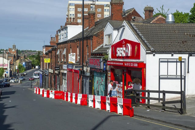 In Armley, 100 metre barriers have been installed along Branch Road.