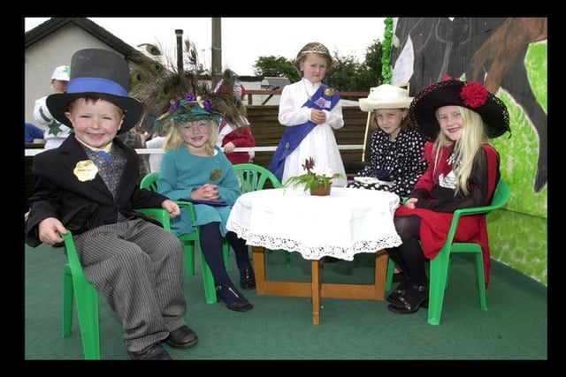 Nateby School's Royal Ascot fancy dress at the Catterall gala in 2002.