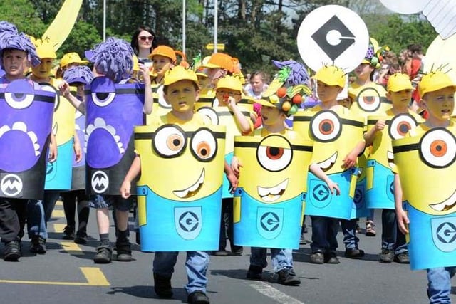 Minions from Garstang Community Primary School at the Catterall Gala in 2014.