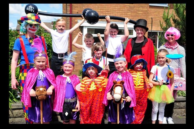 Nateby Primary School circus characters at the Catterall Gala in 2017