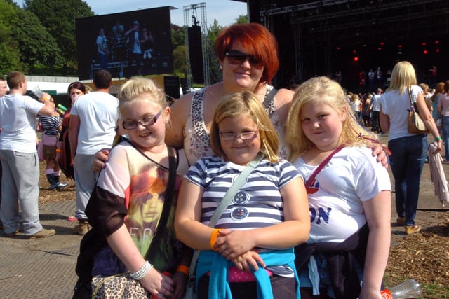Charlotte Holden with daughters, Alice Holden, 11, Evie Holden, nine and Jess Holden, 11 from Longridge in 2012