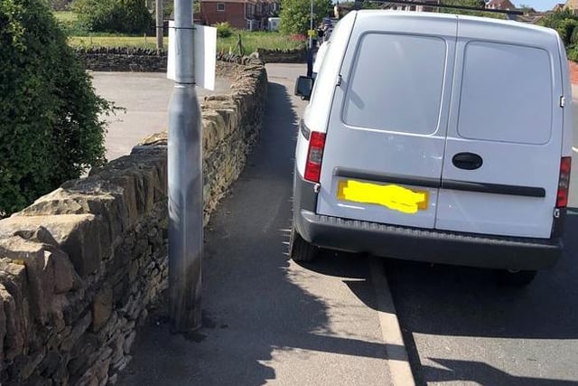 This van was issued with a non-endorsable ticket on Wednesday, May 27. South Leeds police urged people to report any vehicles causing obstructions by calling 101.