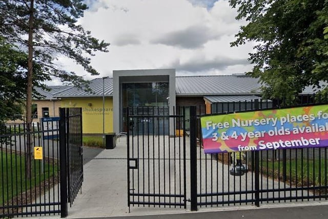 A total of 58 first choice applications were made to Shakespeare Primary School