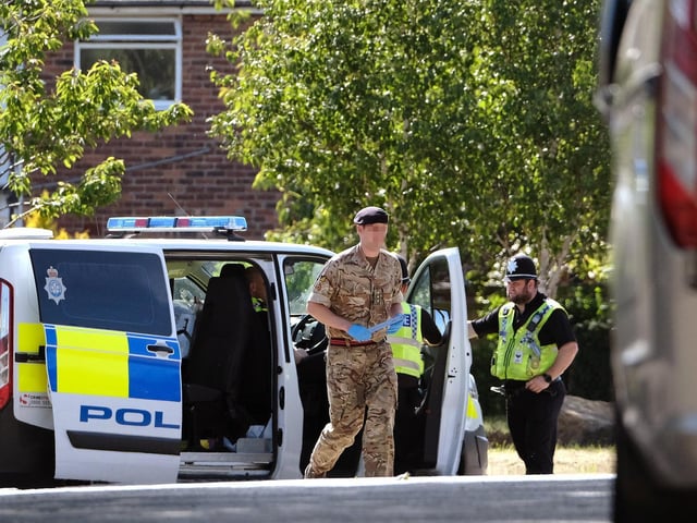 An army Explosive Ordnance Disposal team were alerted and arrived mid-afternoon to remove the device.