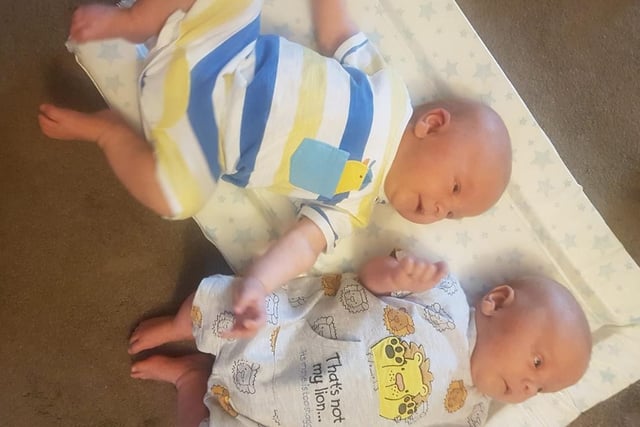 Kirstie Louise Gill shared her photo of Oliver and Charlie, born March 30 2020.