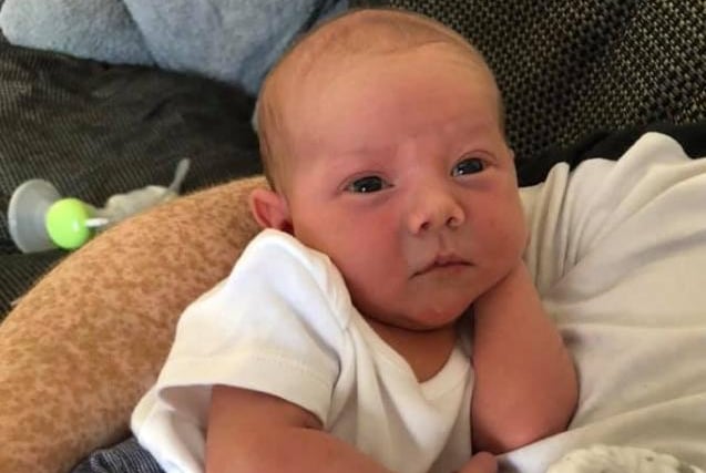 Sophie Leanne shared her photo of Oscar Michael Flint, born April 28 2020.