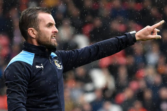 The first of United's remaining games against the three sides in the dropzone. Luton are second bottom and six points from safety with Nathan Jones, pictured, now back for a second spell in charge. Photo by George Wood/Getty Images.
