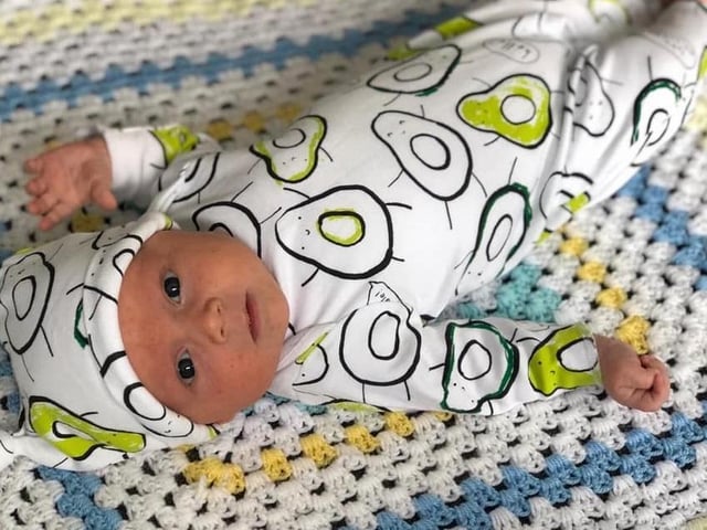 Sophie Ireland shared Bowen Iain Atkinson - born April 15 and weighed 10lb 8oz.
