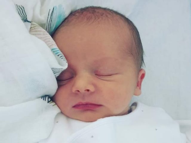 Vickie Parkin shared Albert Ashley Blake, born April 272020 at 9.07pm. First boy after four girls!