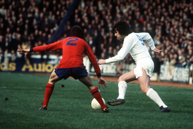 Lorimer in action at Elland Road. But who are the opposition?