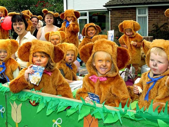 Children from the Nicholas Bear Club on their float during Wrea Green Field Day