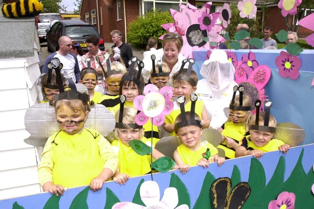 Hambleton nursery school children are ready to buzz off in the parade during Hambleton Gala