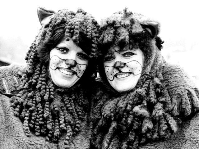 These friendly lions on the Midland Bank Noah's Ark float in June 1982. Pictured are Dawn Wheelhouse and Pamela Mason, who both worked at the bank's Park Row branch.
