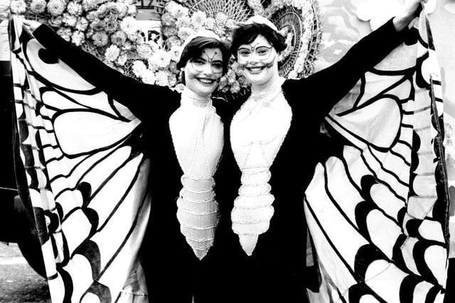 Two butterflies worth netting. Jackie Simpson, 24, Gillian Skinner, 22, of British Home Stores.